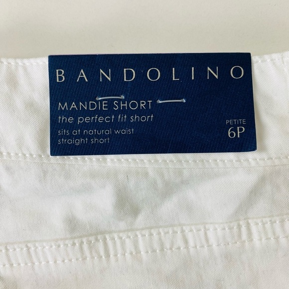 NWT Bandolino Women's Mandie Short, Size 6 P, Perfect Fit Shorts Stretch White - Picture 5 of 10